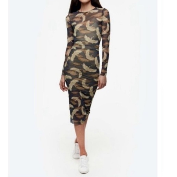Daya by Zandaya sheer Dress cranes M EUC - Picture 1 of 6